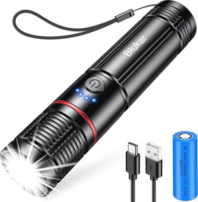 Oplaadbare Led-zaklamp - 2000 Lumen, Waterdicht, Mini Zaklamp met 5 Lichtmodi voor Outdoor en Camping