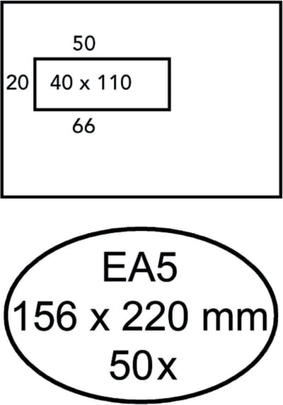 Envelop hermes venster ea5 vl zk 80gr 50st | 10 stuks