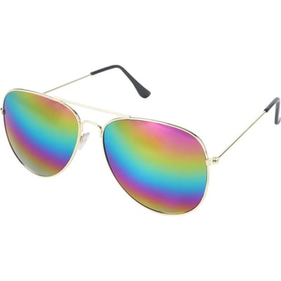 Aviator Goggles voor Dames Heren Vintage Dames Zonnebril Spiegel Lens voor Winkelen Reizen Rijden Buiten UV Bescherming 400 Bescherming blue