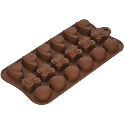 Chocolade Snoepvorm Schattige Siliconen Bakvorm Herbruikbaar voor IJsblokjes Gelei Pudding CC-082 black