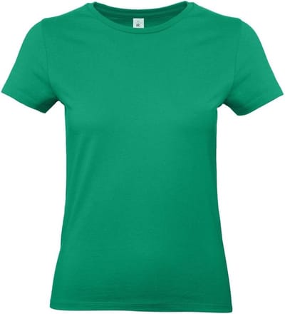 B&C T-shirt - smaragd groen - dames - ronde hals - katoen M