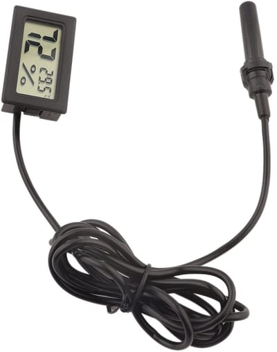 Dailygoody - Temperatuur vochtigheidsmeter - Digitale hygrometer - Voor instrumentverzorging - Zwart - Thermometer - Voor Viool Gitaar Ukulele - Compact