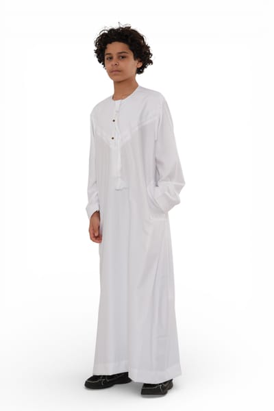 Kinderen jongens Eid witte Marokkaanse Jubba gewaad Djellaba Ramadan Eid Thobe - K-HM11
