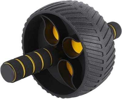 Buikspierroller Wiel - Ab Wheel Fitness - Core Training - Antislip en Vloervriendelijk - 1 kg - Zwart