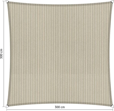 Shadow Comfort® Vierkantige schaduwdoeken  - UV Bestendig - Zonnedoek - 300 x 300 CM - Sahara Sand