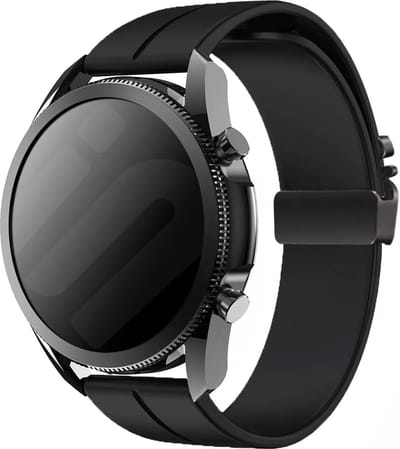 Strap-it Smartwatch bandje 22mm - siliconen band met parachutesluiting geschikt voor Samsung Galaxy Watch 3 45mm / 1 46mm / Gear S3 - Huawei Watch GT 2/3/4/5 - 46mm - Polar Vantage M / Grit X - OnePlus Watch - Amazfit GTR 2/3/4 - Fossil Gen 5 (zwart)
