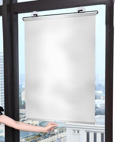 Zuignap Raamschaduw - Verduisterend Gordijn Auto - Privacy Creëren - Zonder Boren - 40 x 60 cm - Zilver