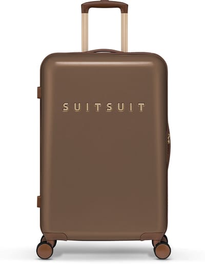 SUITSUIT Reiskoffer 66x43x24 - Reiskoffer met wielen - Lichtgewicht koffer - Veilig TSA cijferslot - 59L koffer inhoud - Fab Seventies Reiskoffers Cocoa Brown - Bruin