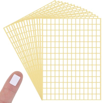 Dailygoods - 5880 stuks matwitte zelfklevende etiketten - Lege etiketten voor school en kantoor