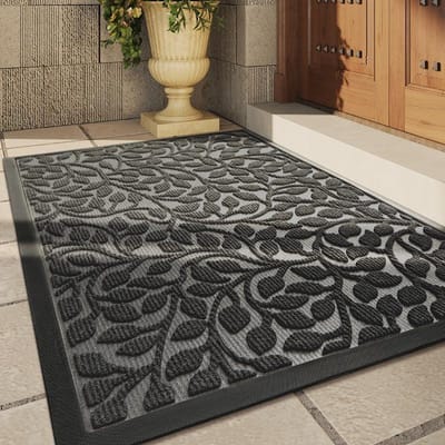 Commerciële Eenvoudige Entree Deur Schrapende Zand- en Stofverwijdering Rubberen Entree Mat Gemakkelijk Onderhoud Antislip Matten 43*75cm gray