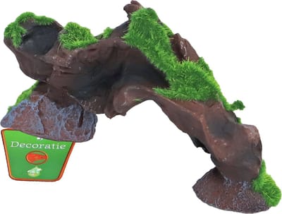 De Boon Boomstronk brug met mos | aquariumdecoratie 17 x 4,5 cm
