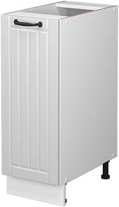 Keukenkast Apotheker - Smalle Kast - Keuken Opbergen - Softclose Scharnieren - 30 cm Breed - Wit Landhuis