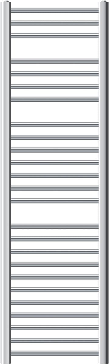 Elektrische badkamerradiator met verwarmingselement 900W 400x1500 mm Chroom rechte zijaansluiting & thermostaat LuxeBath