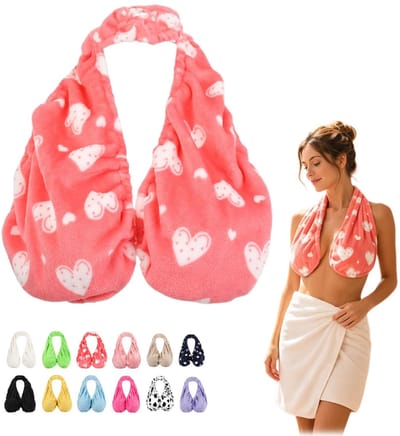 Ryoudavell - Handdoek BH voor dames - 92 cm - Zacht - Hoge Absorptie - handdoeken - Sneldrogend - draagbare handdoek beha - strandlaken - geschikt voor borstvoeding, zwangerschap en sport - effectieve absorptie van underboob zweet