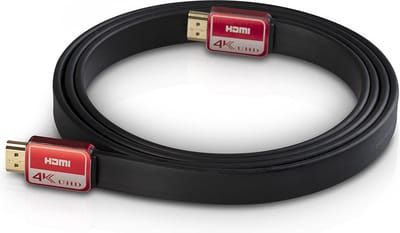 Teufel HDMI 2.0 platte kabel - Highspeed HDMI kabel - 2.0 specificaties: 4K 50/60p en 4K 3D 1.5m - zwart