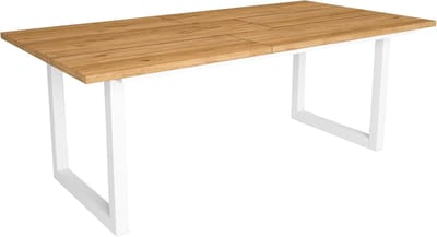 Eettafel voor 10 personen 200 cm Eikenhout Industriële Stijl Zeer Stabiel