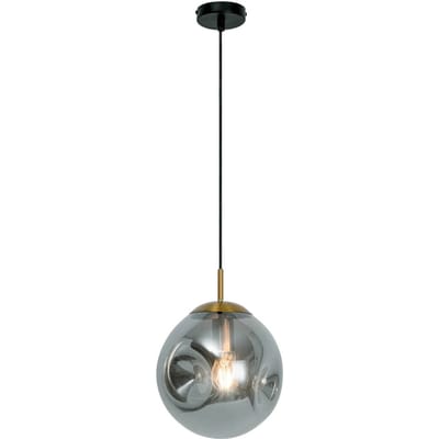 Viokef Hanglamp Oscar met glazen kap, rookgrijs
