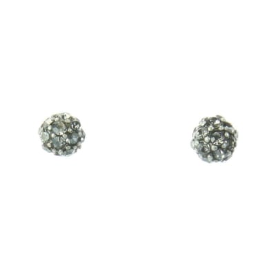 Behave - Oorknop bolvormig met steentjes - 6mm