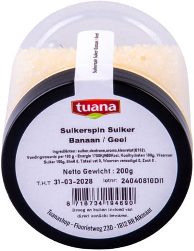 Tuana Kruiden - Suikerspinsuiker - Banaan - Tuanashop -