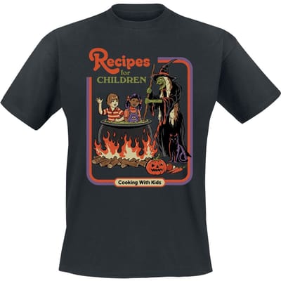 Steven Rhodes - Fun T-shirt - Recipes for Children - L tot 3XL - voor Mannen - zwart