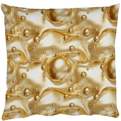 Sierkussens - Kussentjes Woonkamer - 50x50 cm - Vloeibaar - Druppels - Goud