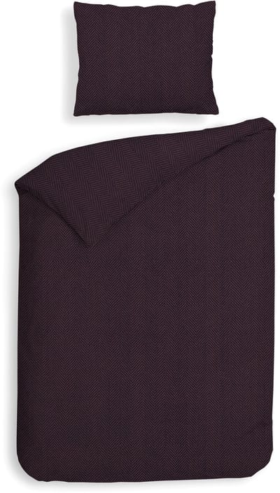 Heckettlane Dekbedovertrek Spina - Effen Bedlinnen - 140x200-220 cm - Eenpersoons - Paars - Dekbedovertrek van 100% Katoen-Flanel