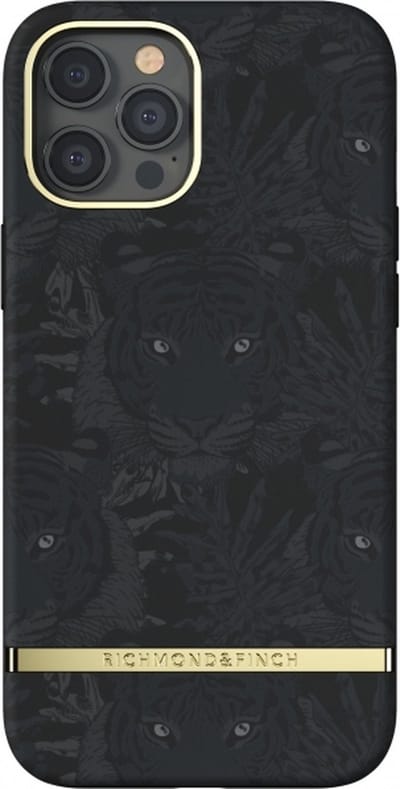 Richmond & Finch Black Tiger stevig tijgers hoesje geschikt voor iPhone 12 Pro Max - zwart