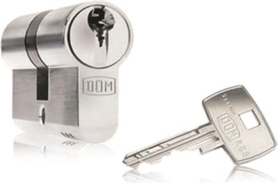 DOM Plura gelijksluitende combinatieset à 4 cilinders SKG2 2x30-30mm en 2x30-45mm
