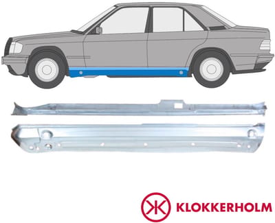 Volledige dorpel voor Mercedes 190 W201 1982-1993 / Links / Set