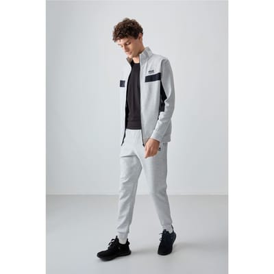 Heren Kleurblok Fleece Sweatshirt en Broek Set