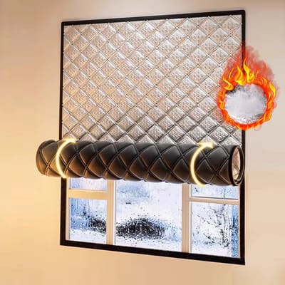 Winddichte Isolatie Gordijnen 70×80 cm - Winter Gordijnen tegen Kou en Tocht - Warmte-Isolerende Deur- en Raamgordijnen - Tochtwerende Thermische Gordijnen