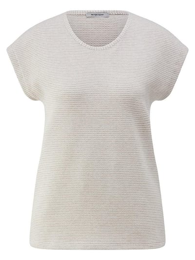 Shirt ronde hals Van Peter Hahn beige