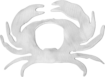 Krabvormige Flesopener - Bieropener Staal - Feesten en Reizen - Uniek Krab Ontwerp - 9 cm - Zilverkleurig