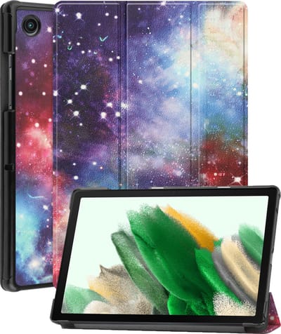 Hoes - Geschikt voor Samsung Galaxy Tab A8 - Dun & Stevig - Trifold Bookcase - Hard Cover - Hardcover Book Case - Tablet Hoesje - Galaxy