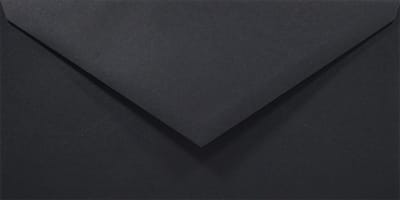 Gladde zwarte enveloppen A4 - 110 x 220 mm - 50 stuks - NK natgelijmde - 80 gram - Rainbow - Netuno