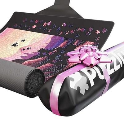 Puzzelmat voor 1500 Puzzelstukken - 65 x 120 cm - Eenvoudig Oprollen met Klittenbandsluiting - Inclusief Cadeaubox