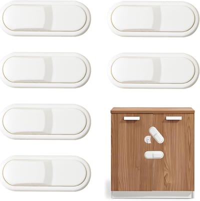Kindersloten - Ladevergrendeling - Huis Beveiligen - Snelle Installatie - 6 Stuks - Wit