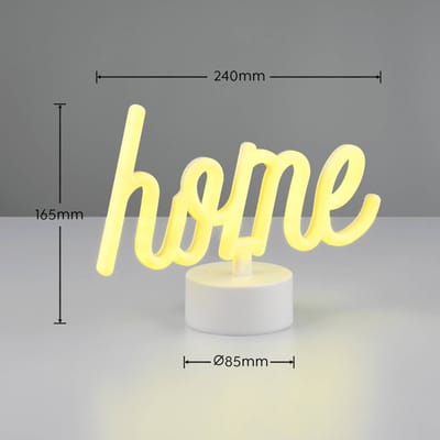 REALITY CASA - Tafellamp - Wit - incl. 1x SMD 1 W - USB-aansluiting - Geschikt voor accuvoeding