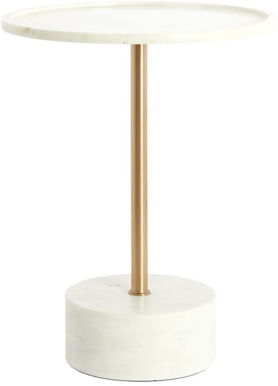 Light & Living Bijzettafel Civita - Wit - Ø41x53cm - Modern