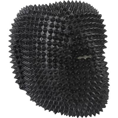 Halloween Spikes Gezichtsbedekking Veilig Draagbaar Kostuum Cosplay Feest Grappige Studded Spikes Gezichtsbedekking zwart
