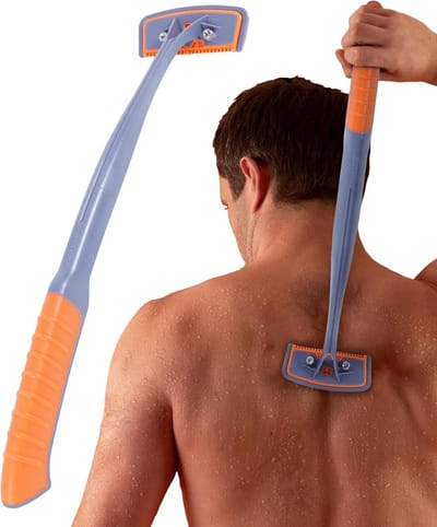 SnelShoppen - BroShaver 3.0 DIY Rug- en Lichaamshaartrimmer met 6 Mesjes - Ergonomisch Handvat voor Nat of Droog Scheren voor Mannen - Perfect voor Th