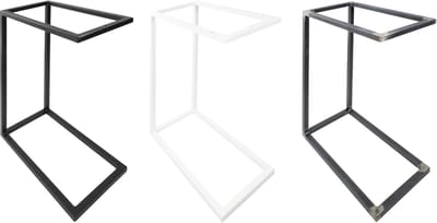Bijzettafel C-vorm - Sidetable Laptoptafel - Bank Fauteuil Bed - Stevig Metaal Frame - 43.5cm Diep - Industrieel