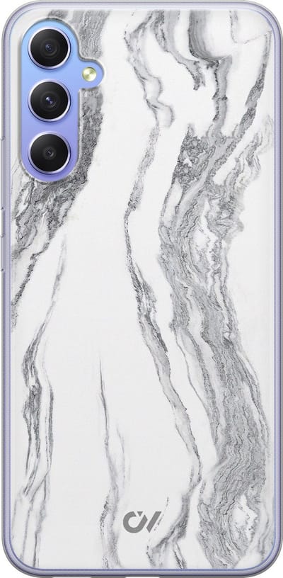 Hoesje geschikt voor Samsung Galaxy A34 hoesje - Marble Ivory - - Grijs - - Casevibes