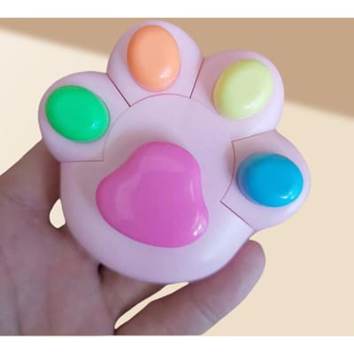 1 Stuks Dierenvormige Pen Kawaii Kattenpoot Highlighter Schattige En Kleurrijke Stift Student Belangrijk Punt Markeerpen Kantoor Schoolbenodigdheden