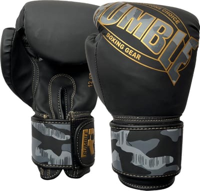 Bokshandschoenen Rumble Camo Zwart-Goud 12 Oz