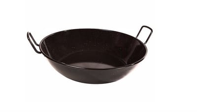 Paellapan Diep, 24cm zwart