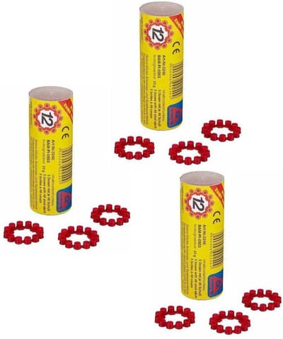 Wicke Speelgoed revolver/pistool - 3x - 12-shots plaffertjes ringen - 720 shots verpakking