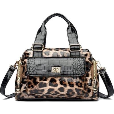 Krokodillenpatroon Multifunctionele Schoudertas Mode Trendy Dames Tas gray