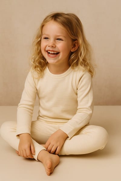 Wollen Baby trui / long sleeve shirt – Merinowol - Naturel 50