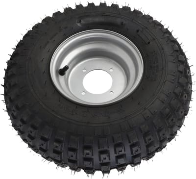 16x8-7 ATV Banden met Velgen, Aluminium Legering All Terrain Wielen voor Offroad Quad, Go Kart en Mini Fiets